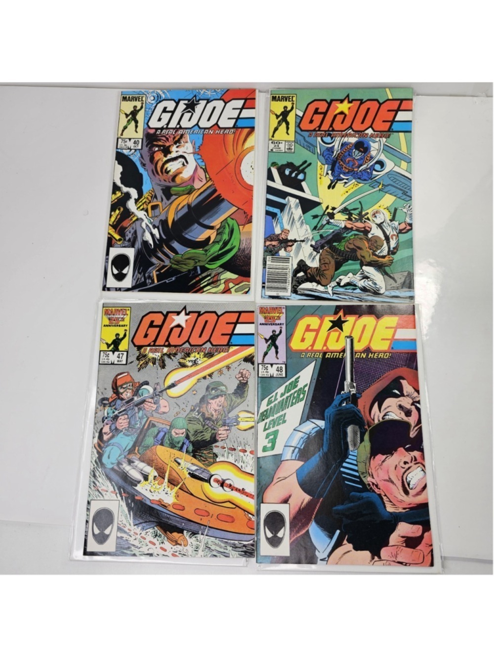 Vintage Marvel G.I. Joe Comic Books #40 #46 #47 #48 1980s A Real American Hero